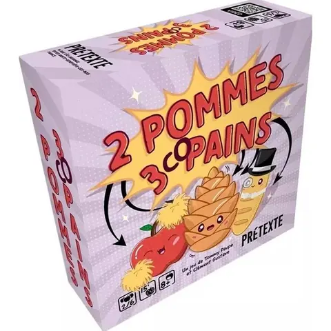 Jeu de société - 2 pommes 3 copains - Jeu d’ambiance - 2 joueurs ou plus - Dès 8 ans