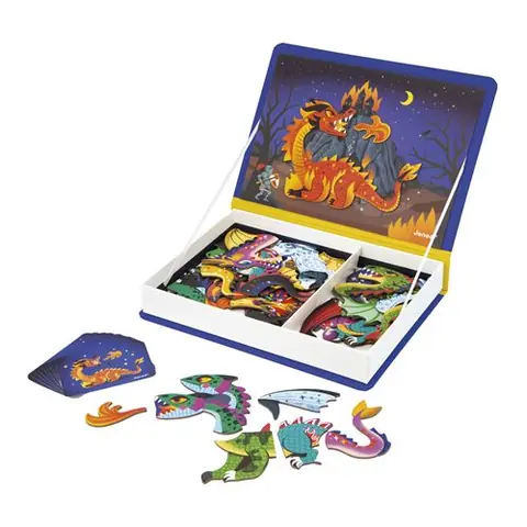 Jeu couleur et forme Janod Magneti'book Dragons