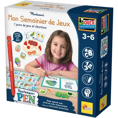 MONTESSORI PEN Mon Semainier de Jeux - Jeu Éducatif - LISCIANIGIOCHI - Activités Quotidiennes & Développement Cognitif - Dès 3 ans