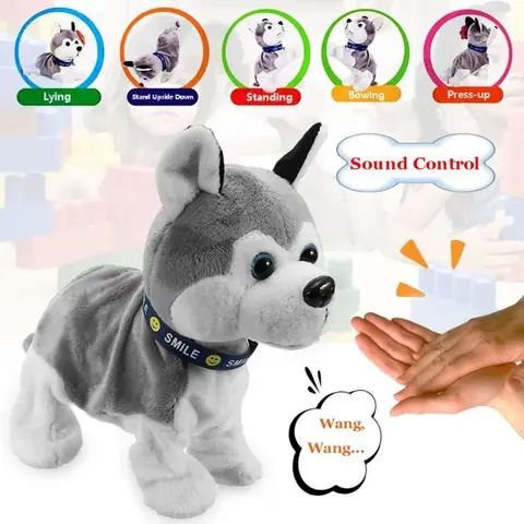 TEMPSA Chien Robot Peluche Interactif avec Capteur Sonore