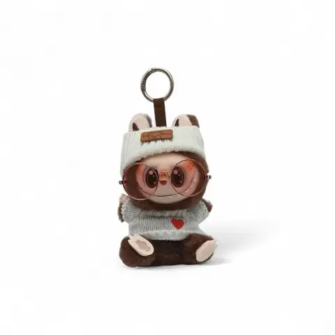 1 HABIT PULL BLANC POUR PELUCHE LABUBU 16 CM ET ACCESSOIRE + 1 PELUCHE PORTE CLÉS OFFERT CADEAUX ANNIVERSAIRE /NOËL
