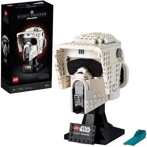 LEGO® Star Wars™ 75305 Le Casque du Scout Trooper™, Jeu de Construction pour Adulte, Modèle de Collection, Idée de Cadeau