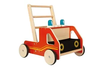 Chariot de marche Pompiers en bois