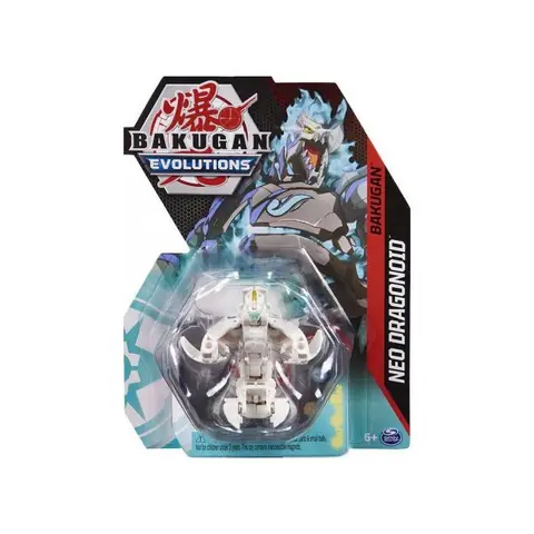 Coffret Bakugan - Pack Neo Dragonoid : Boule Blanche Figurine - Set Evolutions Serie 4 + 1 Carte Tigre