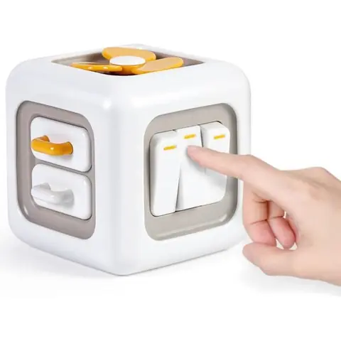 Jouet Montessori Interrupteur Ventilateur Miroir Tiroirs - Sans BPA - 12 mois+ - Intérieur - Enfant - Mixte