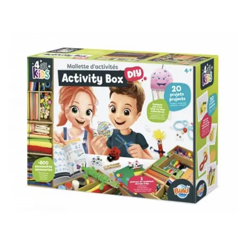 Mallette dactivités - Edukit - Multicolore - 800 accessoires - 2 plateaux de rangement - 20 projets créatifs