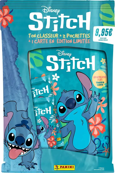 Pack démarrage de collection - PANINI - STITCH TC - 1 classeur + 2 pochettes - 12 cartes + 1 carte EL