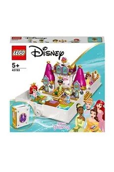 LEGO® 43193 Disney Les Aventures d’Ariel, Belle, Cendrillon et Tiana dans un Livre de Contes, Disney Princesses