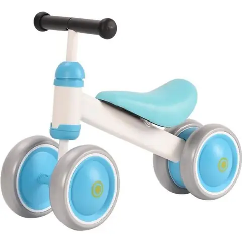 Draisienne à 4 Roues Vélo sans Pédales - YGONGMYL - Bleu - 10 mois à 3 ans
