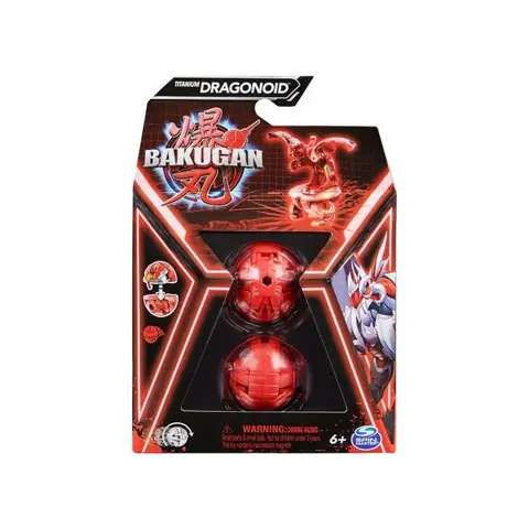 Coffret Bakugan Battle League : 1 Boule Rouge Dragonoid + 1 carte tigre offerte - Set Garçon