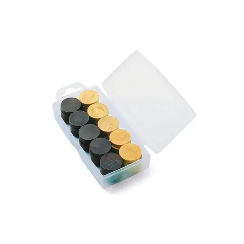 Boite 40 pions dames en bois (20 noirs 20 naturels) - Accessoires pieces - Jeu de societe traditionnel - Jeujura