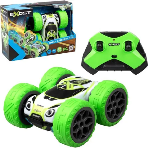 Voiture radiocommandée - EXOST - 360 Cross MX - Echelle 1/18 - 24 GHz - Batterie rechargeable - Vert - Dès 5 ans