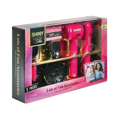Jouet - Set coiffure de luxe - 9 accessoires - Effets sonores - Pour enfants à partir de 3 ans