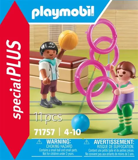 Playmobil Special Plus 71757 Duo d’enfants avec matériel gymnastique