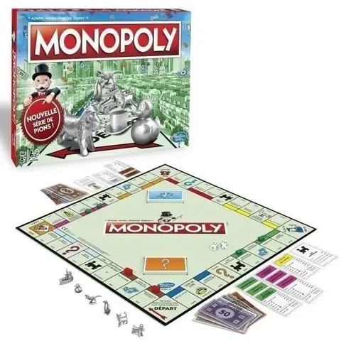 MONOPOLY - Jeu pour la famille et les enfants - 2 à 6 joueurs - dès 8 ans - inclut des cartes choisies par le public