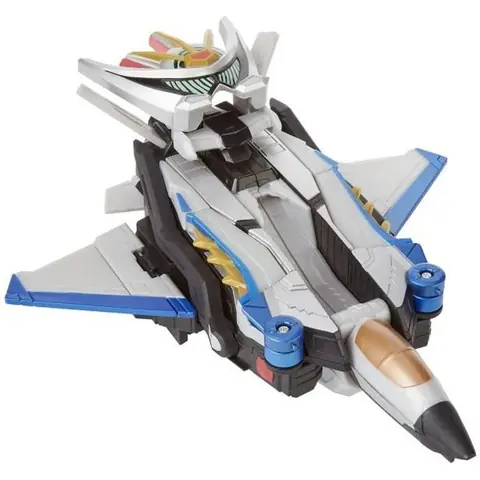 Power Rangers Beast Morphers - Figurine Robot Zord du Ranger Argent Convertible en Beast-Jet et en mode Scarabée – 20 cm