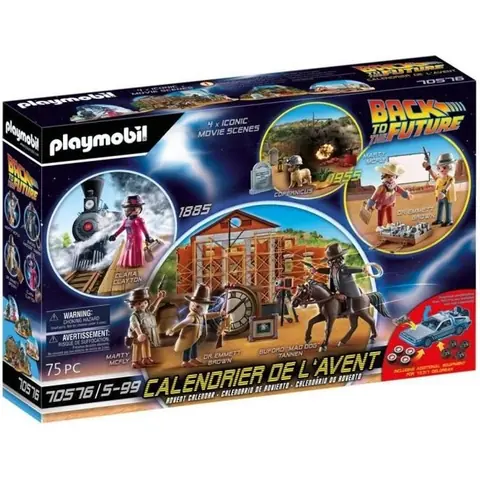 Calendrier de lAvent PLAYMOBIL - Retour Vers Le Futur Part III - 75 pièces