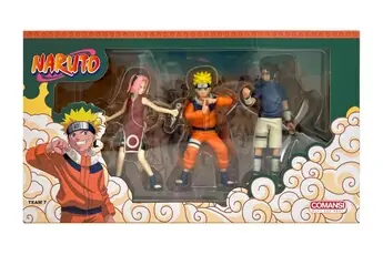 Naruto Lot de 3 Figurines Non articulees de Naruto Sasuke et Sakura 10 cm