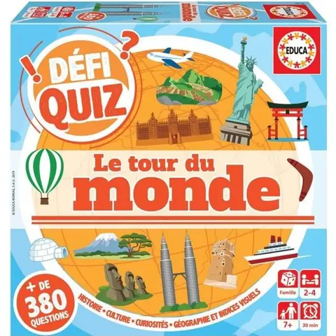 Jeu de questions-réponses - EDUCA - Defi Quiz - Le Tour Du Monde