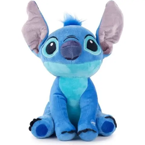 Peluche Sonore - STITCH - 20 cm - Bleu - Lavable à la main - Pour enfants à partir de 3 ans