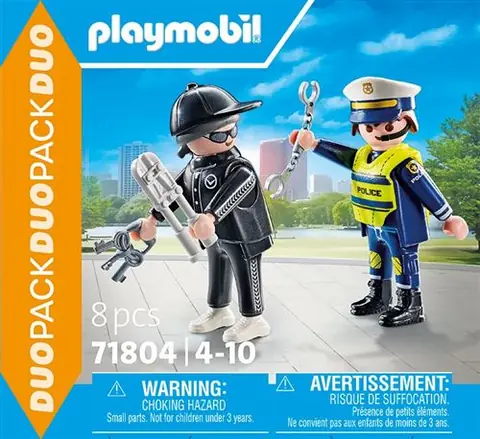 Playmobil Duo Pack 71804 Policier et bandit avec accessoires