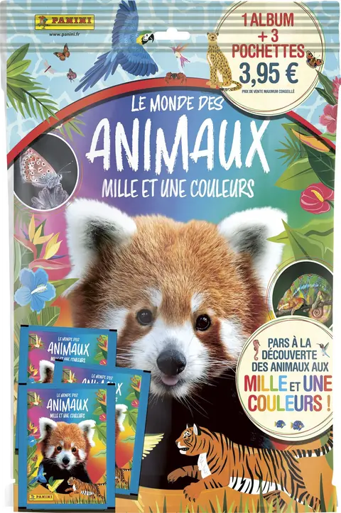Pack de démarrage - PANINI - Animaux 2025 - Album + 3 pochettes - 15 stickers