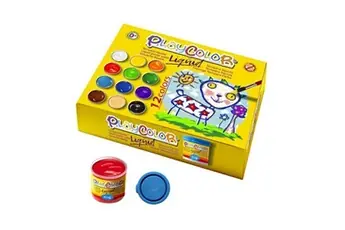 Lot de 12 pots de peinture gouache liquide BASIC - 40 ml. couleurs assorties