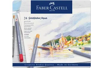 Boîte 24 Crayons de couleur aquarellables Goldfaber Aqua