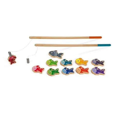 Jeu de pêche à la ligne en bois Janod pour enfant dès 2 ans