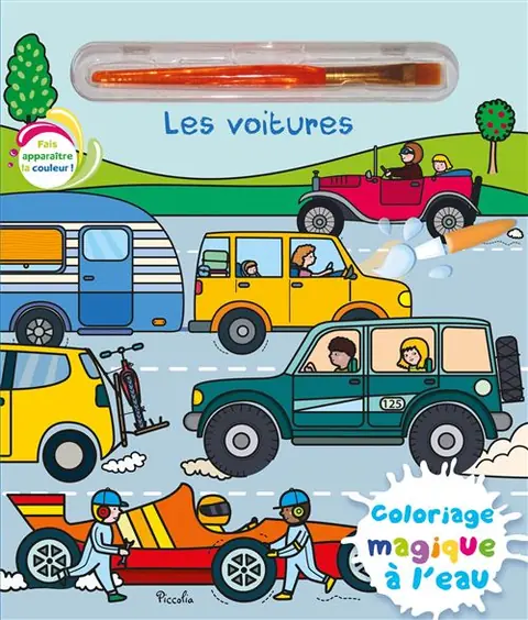 Les voitures - Coloriage magique à l'eau - Elisabeth Morais - Piccolia