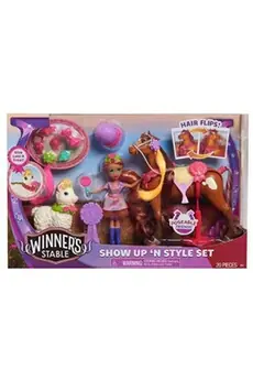 Winners Stable, Coffret Style & Friends, 20 pièces, Contient Cheval articulé, Poupée et plein d'accessoires