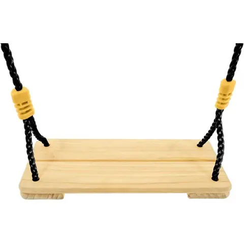 Balançoire - TP TOYS - Bois corde noire - H 190-250 cm