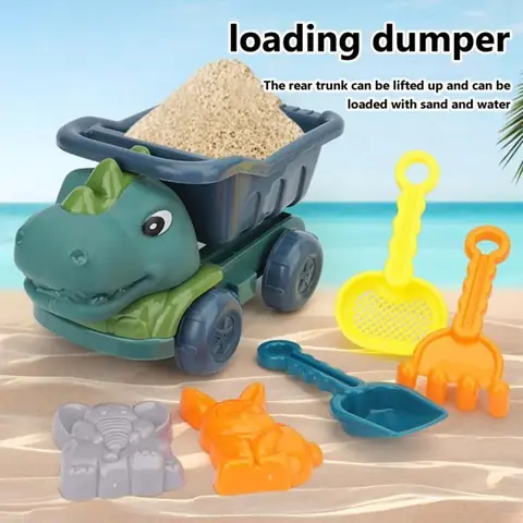 Jouets de plage - Camion à benne - Multicolore - Sécurisés - Pour enfants de 3 à 12 ans