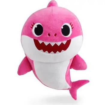 BABY SHARK PELUCHE MUSICALE 30 CM ROSE