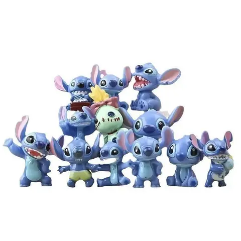 Lot de 12 Mini Figurines Stitch – Figurines Dessin Animé  Jouet Collection Décoration Cadeau Enfant