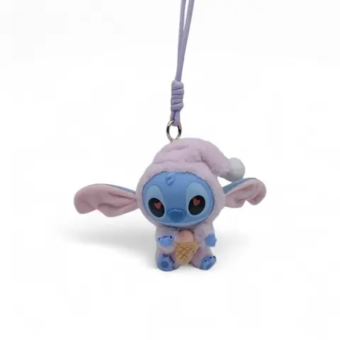 PELUCHE STITCH MULTICOLOR VIOLET 14 CM peluche accroche sac porte clés