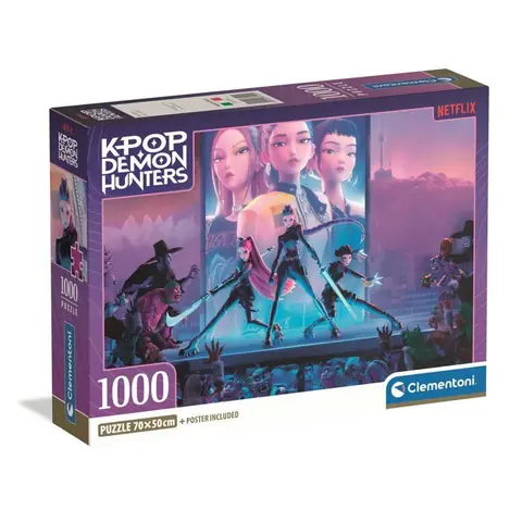 Clementoni - K-Pop Demon Hunters - Puzzle 1000 Pièces - Puzzle Adulte - Dès 14 ans - Netflix