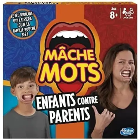 Jeu de société familial - ZUUKO - Mâche-Mots Enfants Contre Parents - Dès 8 ans - 4 à 10 joueurs - 30 minutes