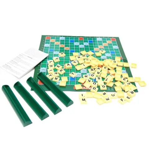 Jeu de plateau Scrabble - 3D - Éducatif - 2 à 4 joueurs - Portable - Stimule la réflexion - Améliore le vocabulaire