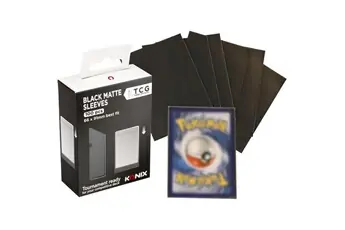 Protege-cartes - - 100 pochettes - Matte Sleeves 66 x 91 mm pour compétition - Magic The Gathering, Pokémon - Noir