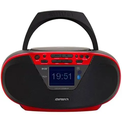 Boombox - AIWA - BBTU-500DAB/RD - Radio CD Portable DAB+ - Bluetooth 5.0 - Écran 24