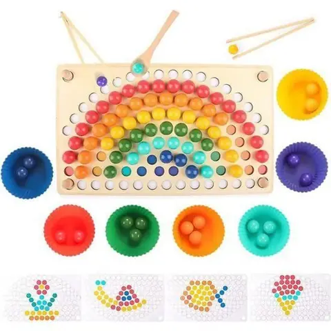Jeu Montessori 2 3 4 5 - AMOUNE - Jouet en Bois - Motricité Fine - Jouets dactivité et de développement