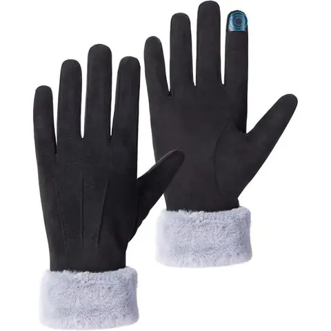 Gants Femme Hiver Gants Thermique Tactiles Anti Froid Gants Chaud Confortable pour Fille Mère Petite Amie Main
