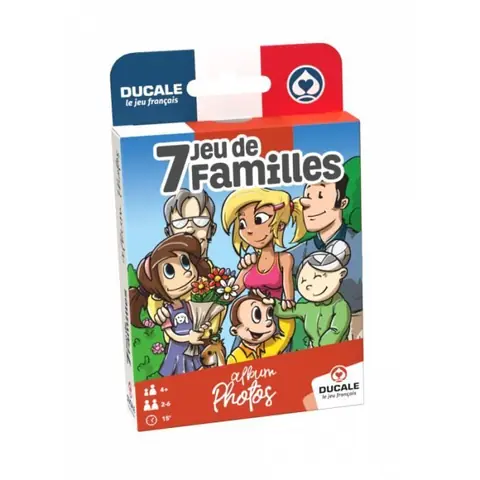 Jeu de 7 familles - Album photos - Jeu de cartes - Enfant - Mixte - Multicolore