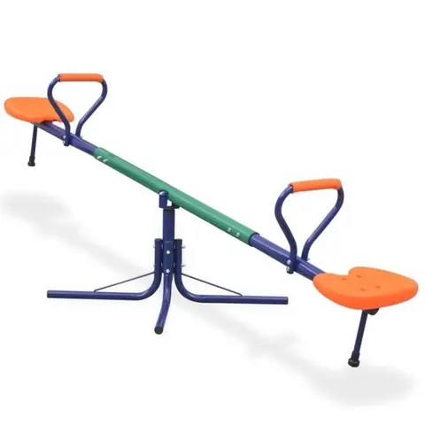 Bascule rotative - vidaXL - Orange - Acier et Plastique - Pour enfants à partir de 3 ans - Mixte