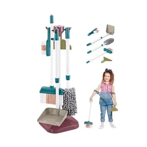 8pcs Ensemble De Nettoyage Pour Enfants Pour Les Tout-petits Ensemble De Jeu De Simulation De Ménage Kit De Balai Pour Enfants