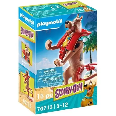 PLAYMOBIL - 70713 - SCOOBY-DOO Sauveteur des mers - Figurine de collection Scooby-Doo en tenue de sauveteur