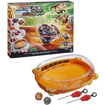 BEYBLADE - Burst QuadDrive - Set de combat Cosmic Vector - arène Beystadium, 2 toupies et 2 lanceurs, à partir de 8 ans