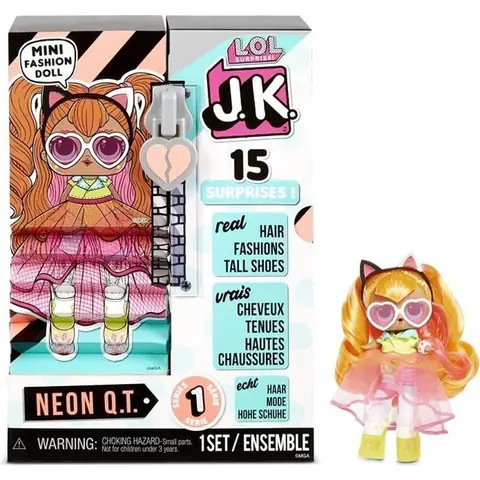 LOL Surprise Mini Poupées Mannequin JK - Neon Q.T. - 15 Surprises Vêtements et Accessoires
