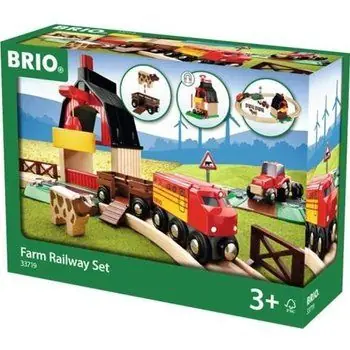 Brio World Circuit de la Ferme  - Coffret complet 20 pièces - Circuit de train en bois - Ravensburger - Mixte dès 3 ans - 33719